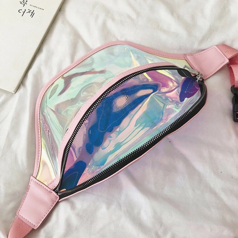 Transparent holographic fanny pack / waist pack - Picture 3 of 6